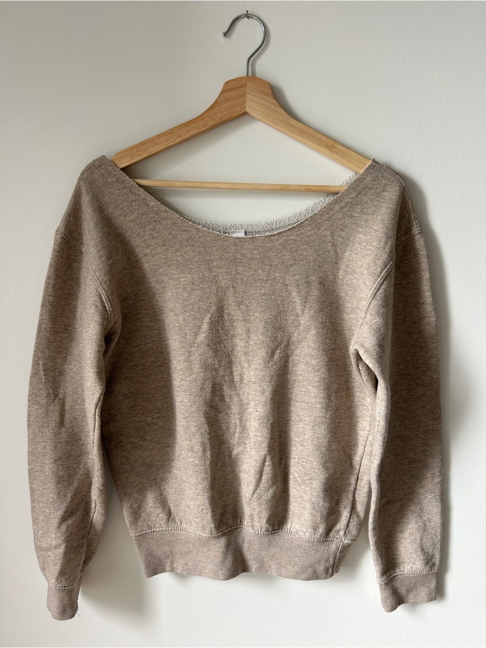 Women's Cozy Boatneck Sweatshirt - Taupe